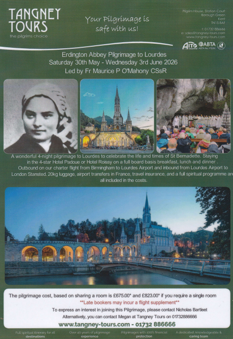 Abbey Lourdes Pilgrimage 2026